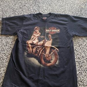 Harley-Davidson Pin Up Girl Black Tee L